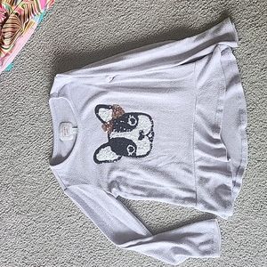 Bailey land size 6-7 sequin lavender shirt